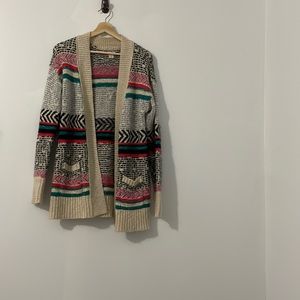 Long multicolored Mossimo Cardigan